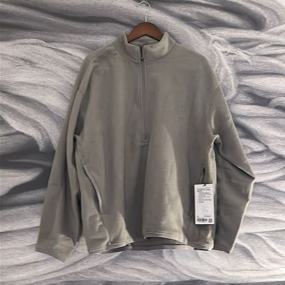 lululemon athletica Other - Lululemon Oversized-Fit Fleece Half Zip Mens size xl NWT Gull Grey